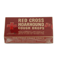 Boîte de pastilles contre la toux, Red Cross Cough Drops, pleine