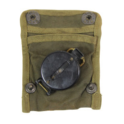 Compass, GURLEY, with impregnated OD Canvas Pouch