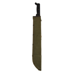 Machete, M-1942, TRUE TEMPER 1944, with Canvas Scabbard, MIDLAND Fabrics Co. 1944