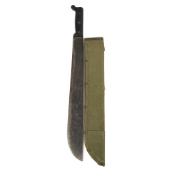 Machete, M-1942, TRUE TEMPER 1944, with Canvas Scabbard, MIDLAND Fabrics Co. 1944