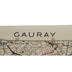 Carte alliée, Gavray, Normandie, 1943