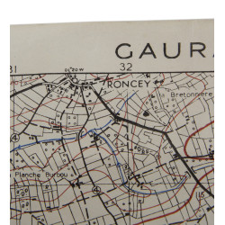 Carte alliée, Gavray, Normandie, 1943