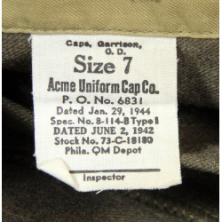 Cap, Garrison, Signal Corps, Size 7, 1944