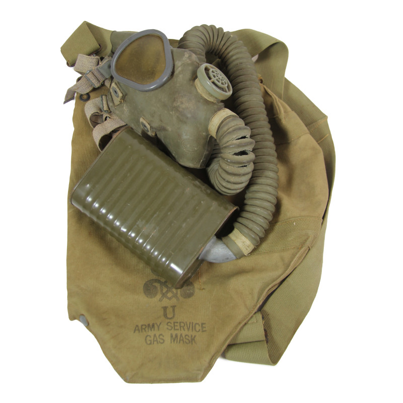 Masque à gaz M1A2-IXA1-IV, Service Respirator, complet avec housse MIV