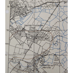 Carte britannique, DOZULE, Normandie, 6th Airborne Division, 1943