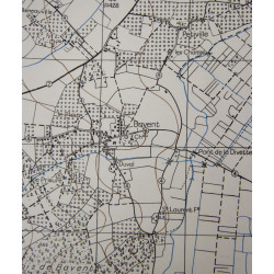 Carte britannique, DOZULE, Normandie, 6th Airborne Division, 1943