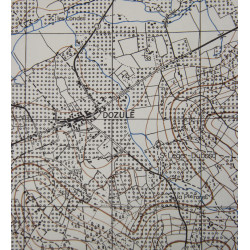 Map, British, DOZULE, Normandy, 6th Airborne Division, 1943