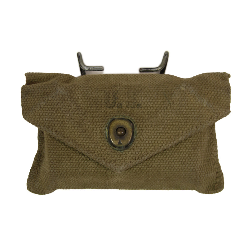 Pouch, First-Aid, M-1942, MIDWEST DUCK & CANVAS CO. 1943, with First-Aid Packet