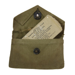 Pouch, First-Aid, M-1942, MIDWEST DUCK & CANVAS CO. 1943, with First-Aid Packet