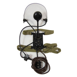 Combiné-plastron, microphone T-26, US Army, avec écouteurs