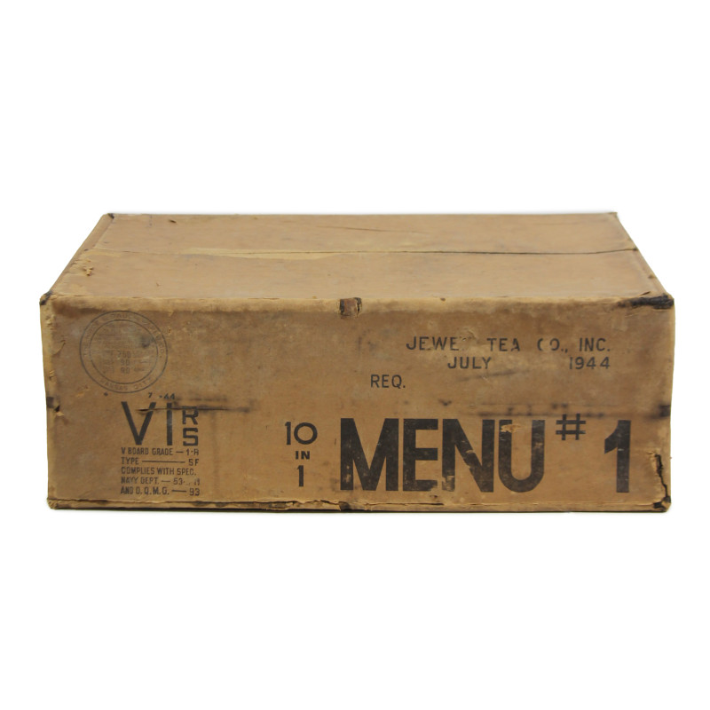 Box, Ration, Ten-in-One, Menu 1, 1944