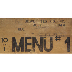 Box, Ration, Ten-in-One, Menu 1, 1944