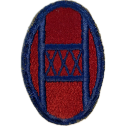 Insigne, 30th Infantry Division, dos vert, 1943