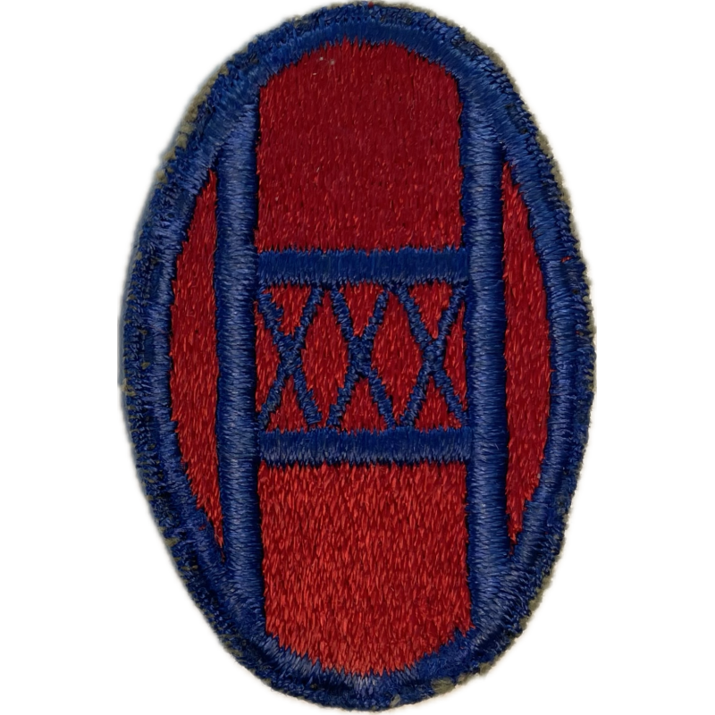 Insigne, 30th Infantry Division, dos vert, 1943