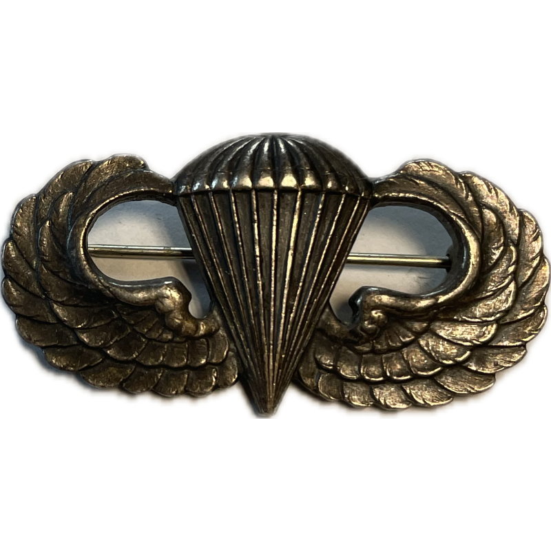 Badge, Parachutist's, 'Jump Wings', US Army, Sterling, Pin Back