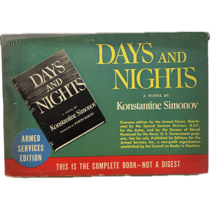 Novel, US Army, DAYS AND NIGHTS