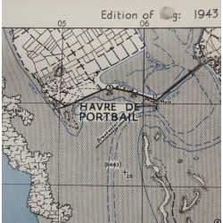 Carte alliée, Havre de Portbail, Normandie, 1943, 9e, 79e & 90e Infantry Divisions