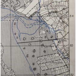 Map, Allied, Havre de Portbail, Normandy, 1943, 9th, 79th & 90th Infantry Division