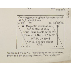 Carte alliée, Havre de Portbail, Normandie, 1943, 9e, 79e & 90e Infantry Divisions