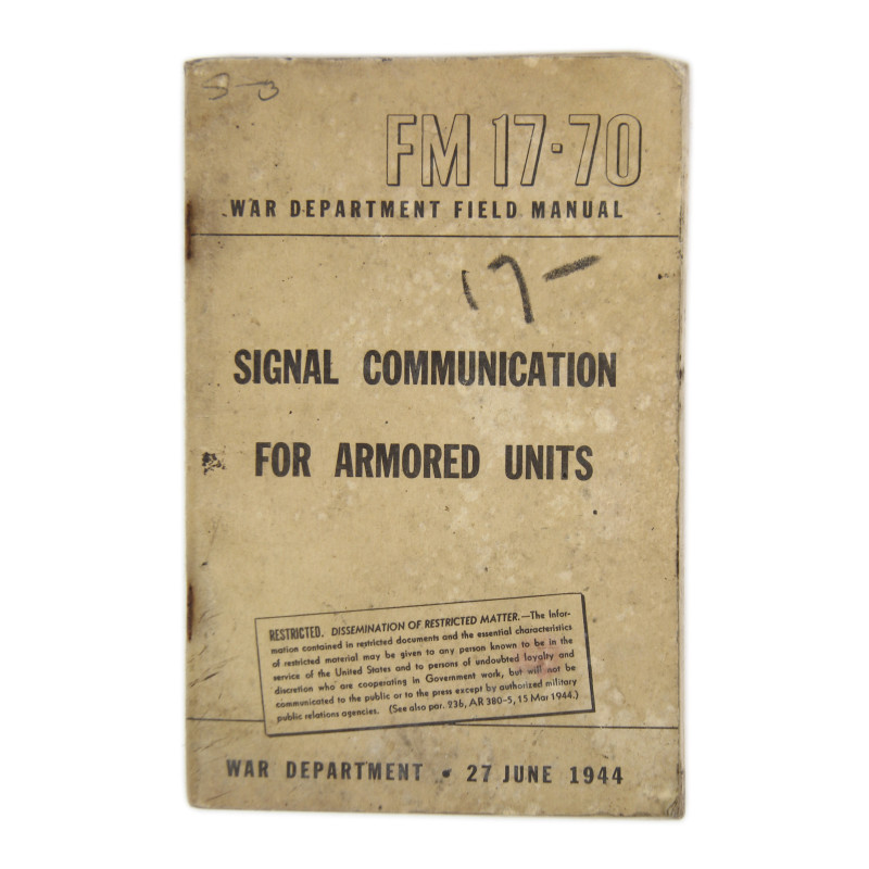 Field Manual 17-70, Signal Communication for Armored Units, 1944