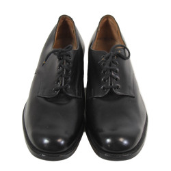 Chaussures basses, cuir noir, officier Royal Navy, WILSON & WATSON Ltd 1942, pointure 44