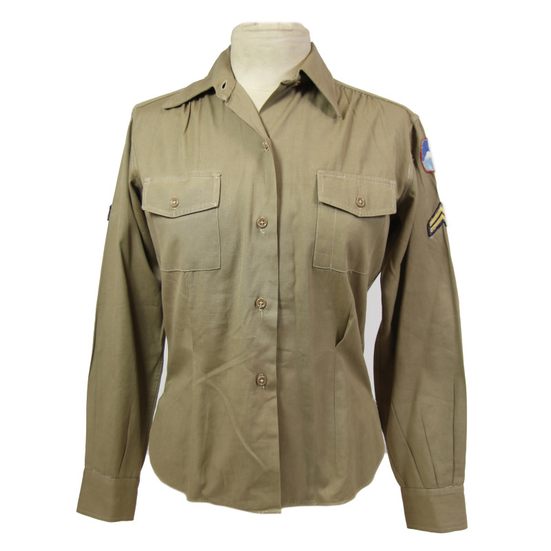 Shirt, Cotton, Khaki, WAC