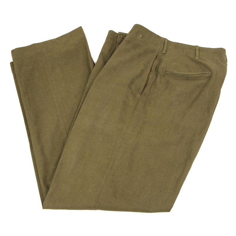 Trousers, Wool, Serge, OD, Special, 33 x 33