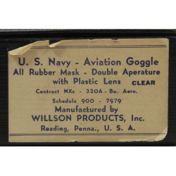 Goggles, Aviation, Wilson, All Rubber, US Navy, in Box