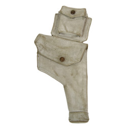 Holster en web, blancoté, Military Police M.P., 1942-1944