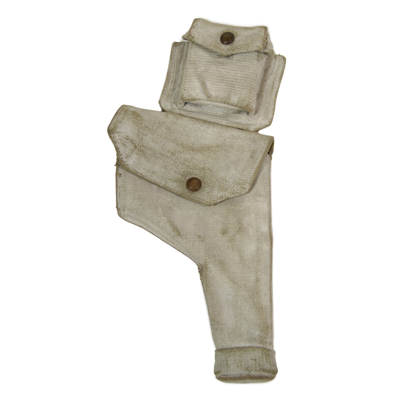 Holster en web, blancoté, Military Police M.P., 1942-1944