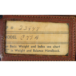 Case, Leather, for load adjuster,  C-47 Skytrain, USAAF