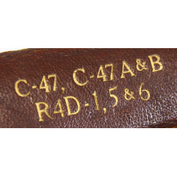 Case, Leather, for load adjuster,  C-47 Skytrain, USAAF