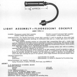 Lampe de cockpit fluorescente type C-1, USAAF