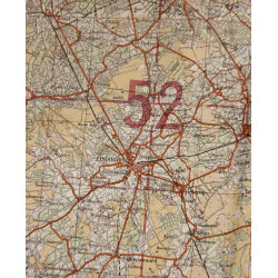 Carte allemande, Anvers - Lüttich, Belgique, Luftwaffe, 1942