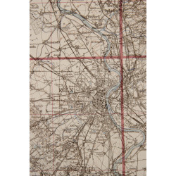 Carte allemande, Anvers - Lüttich, Belgique, Luftwaffe, 1942