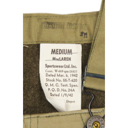 Trousers, Combat, Winter (Tanker Bib), US Army, Medium, 1942