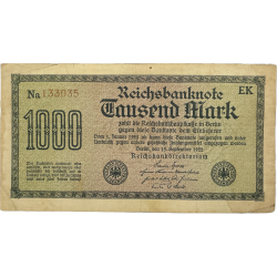 Banknote, 1000 Reichsmark, 1922