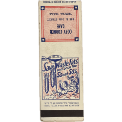 Matchbook, Grotesque images of Hitler and Tojo