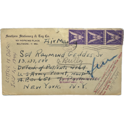 Letter, Sgt. Ray Geddes, 501st PIR, 101st Airborne Division, 1944