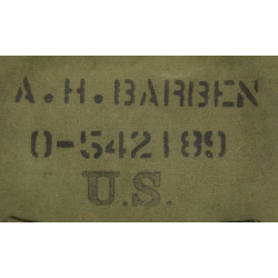 Bag, Field, M-1936, OD 7, Kadin, 1944, Maj. Arnold Barben, Corps of Engineers, CBI