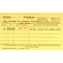 Bag, Field, M-1936, OD 7, Kadin, 1944, Maj. Arnold Barben, Corps of Engineers, CBI