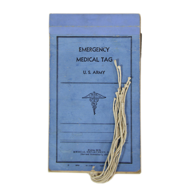 Booklet, Tag, Medical, Emergency, Sgt. Roy Ward, 13th Inf. Regt., 8th Infantry Division, ETO