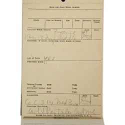 Booklet, Tag, Medical, Emergency, Sgt. Roy Ward, 13th Inf. Regt., 8th Infantry Division, ETO