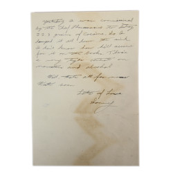 Letter & Insignia, Pfc. Edward Haas, 107th General Hospital