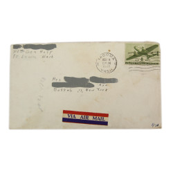 Lettre & insignes, Pfc. Edward Haas, 107th General Hospital