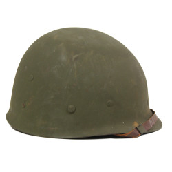 Helmet, M1, Fixed Loops, Cpt. Charles Maus, Co. K, 116th Inf. Regt., 29th Infantry Division, D-Day, Omaha Beach, WIA, Normandy