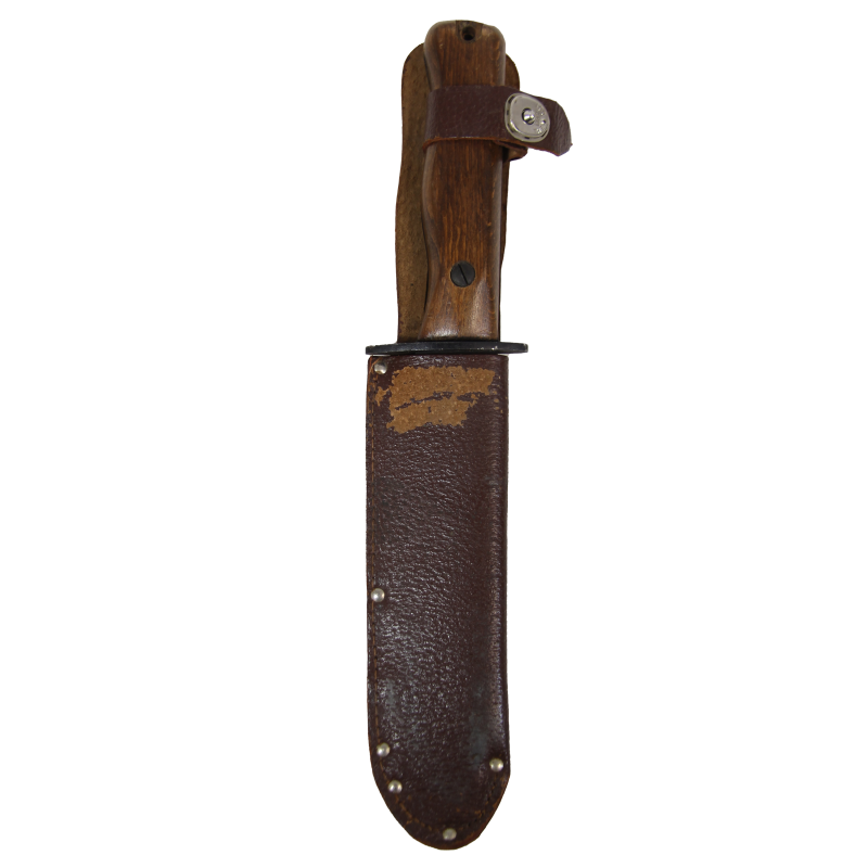 Knife, Survival, Type D, JOHN NOWILL & SONS, LTD., Sheffield, with Leather Scabbard