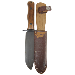 Knife, Survival, Type D, JOHN NOWILL & SONS, LTD., Sheffield, with Leather Scabbard