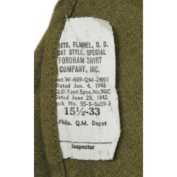 Shirt, Wool, Special, 15 ½ x 33, 1943, 88th Inf. Div., Italian-Made