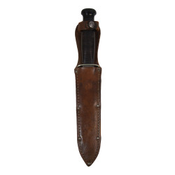 Dagger, Fighting, Stiletto, CASE, with Leather Scabbard